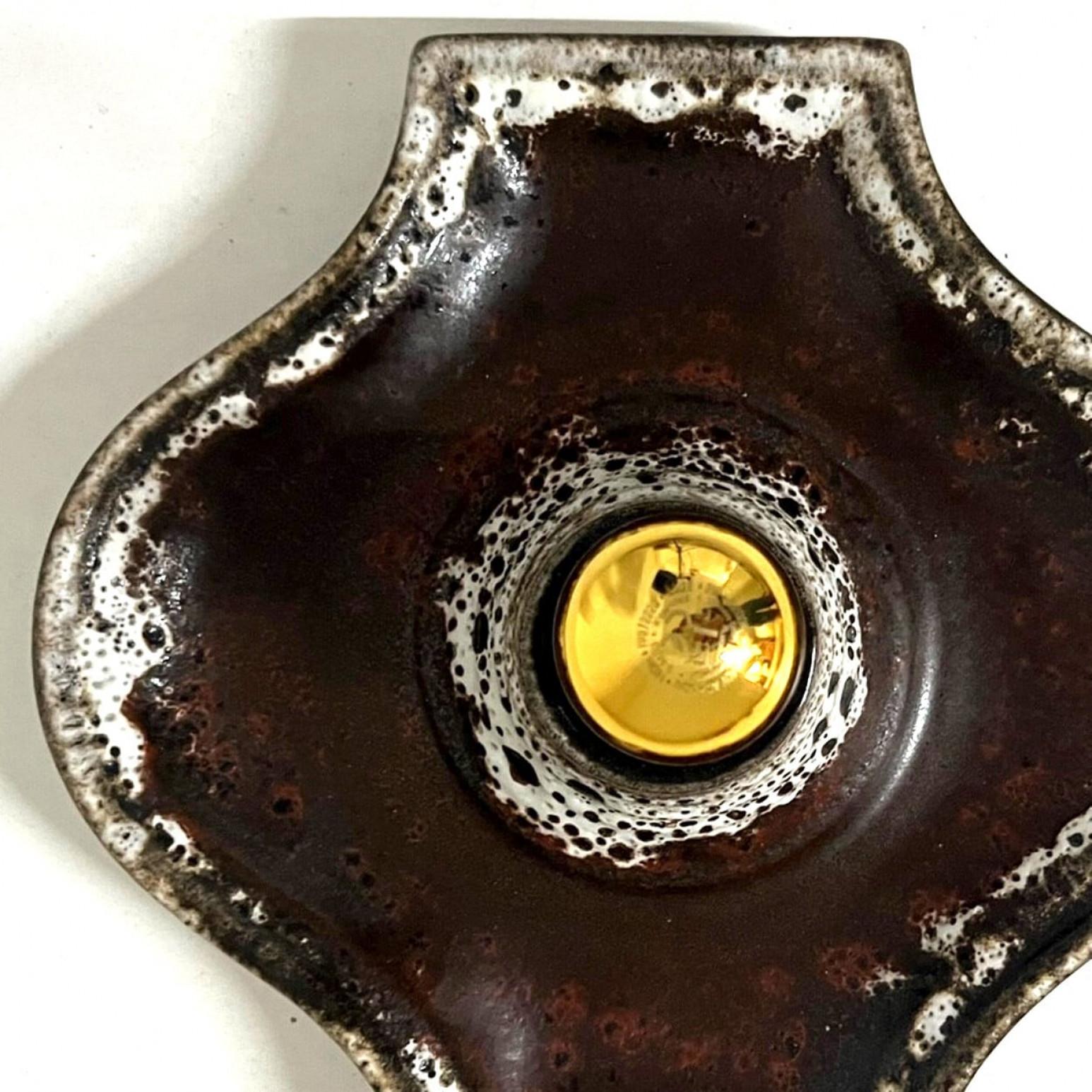 20th Century Several Wall Lights in Glazed Ceramic Style Mixed, 1970 For Sale