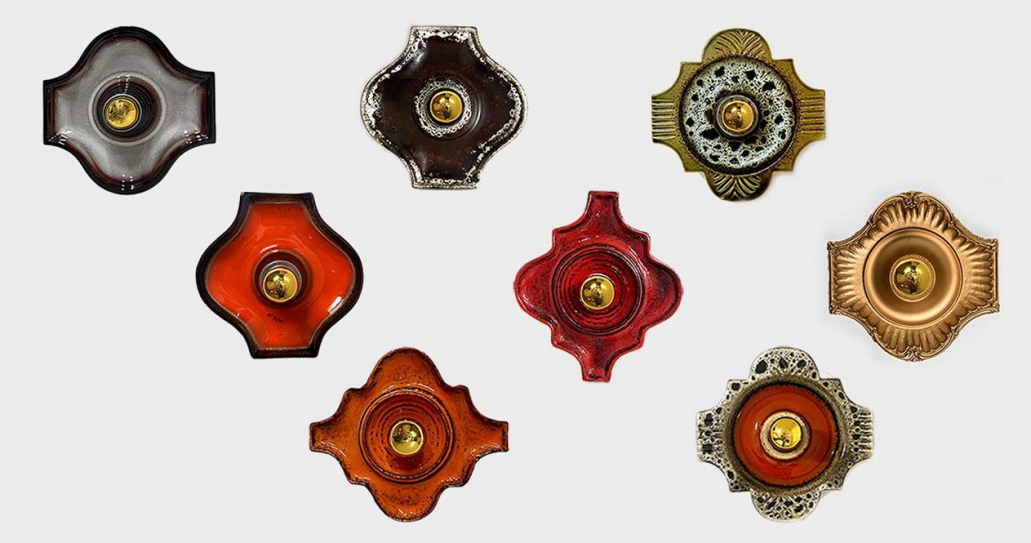 Plusieurs Lights en céramique émaillée de style mixte, 1970 en vente 1
