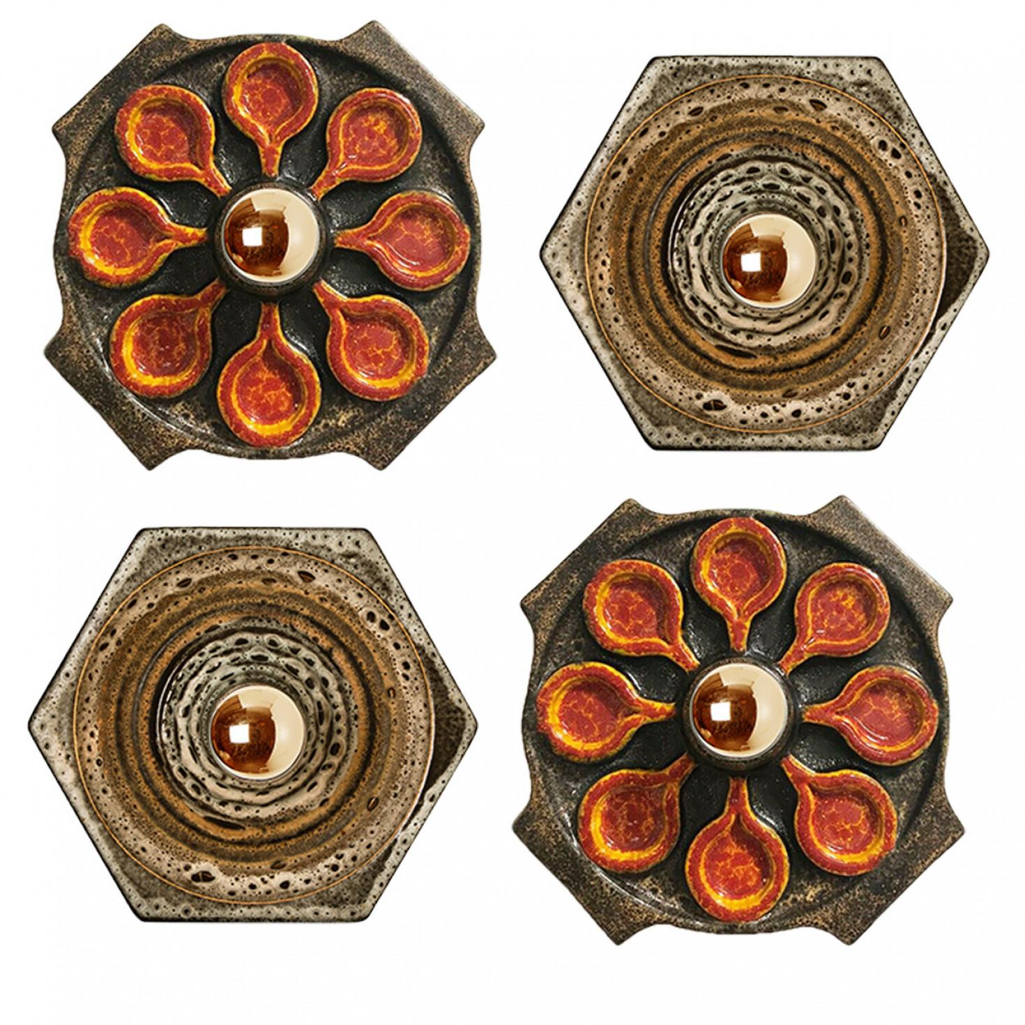 Varios apliques de pared en estilo esmaltado, Alemania, 1970 en venta 9