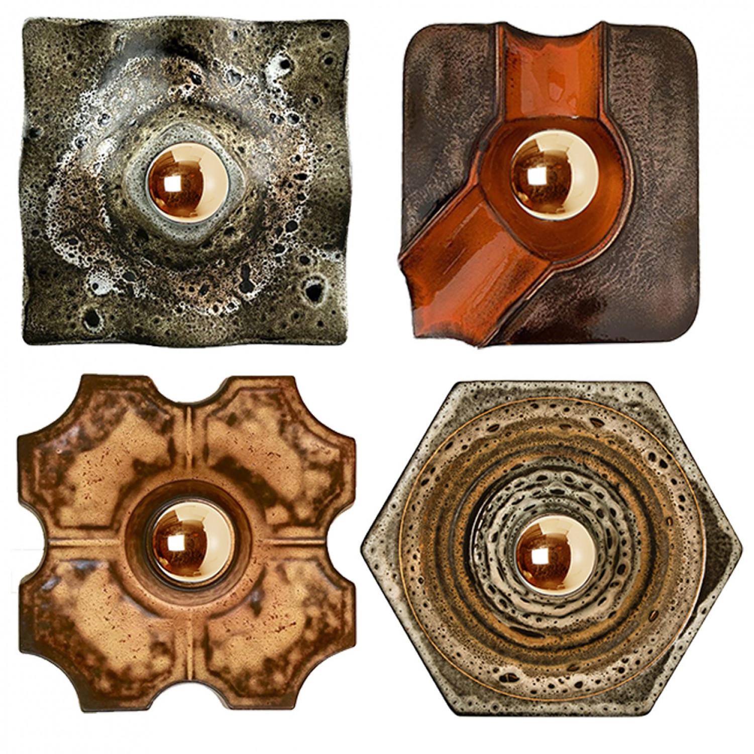 Varios apliques de pared en estilo esmaltado, Alemania, 1970 siglo XX en venta