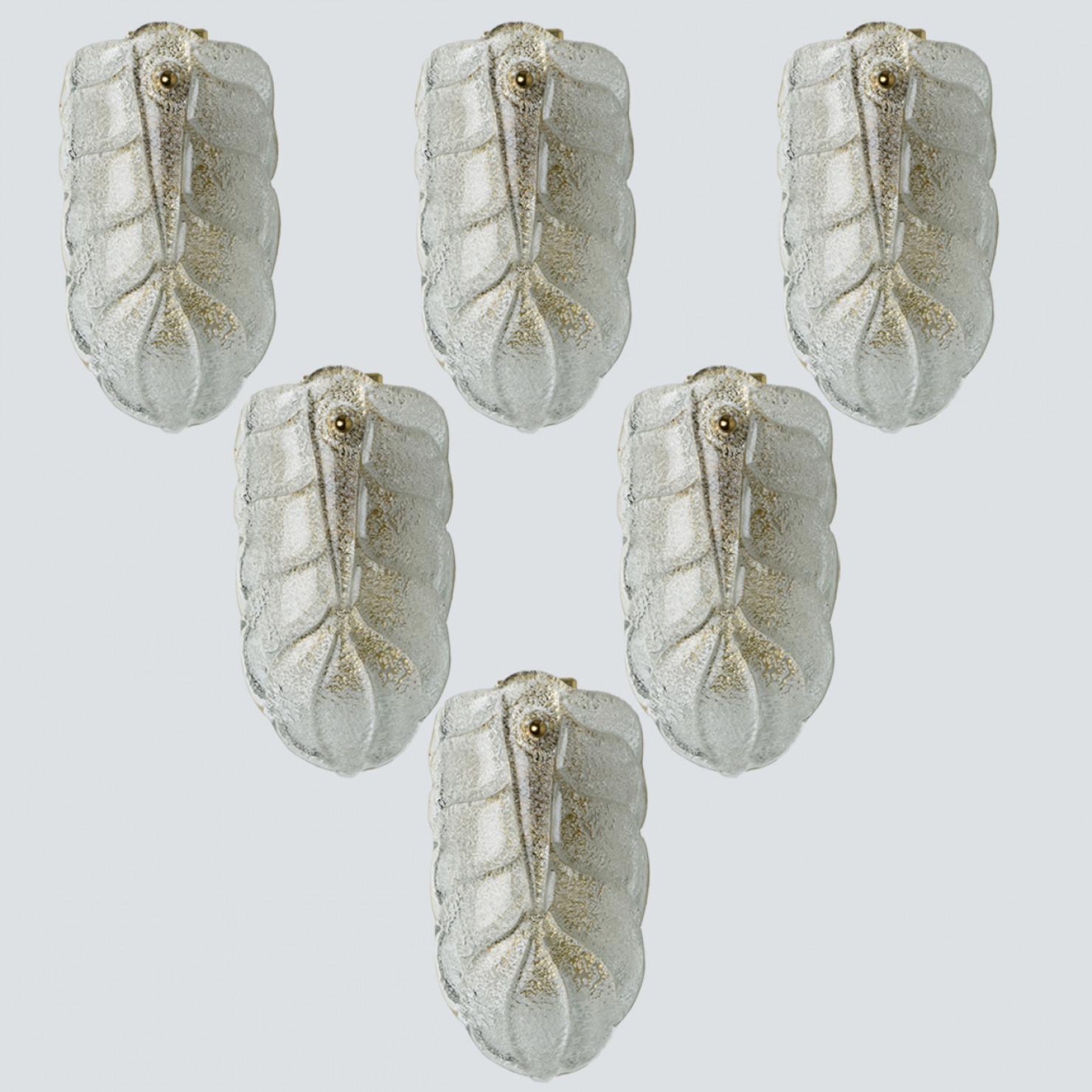 Several Wall Sconces Barovier & Toso Gold Glass Murano, Italy For Sale 10