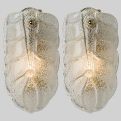 Several Wall Sconces Barovier & Toso Gold Glass Murano, Italy