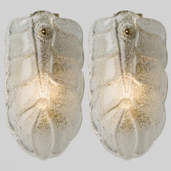 Several Wall Sconces Barovier & Toso Gold Glass Murano, Italy