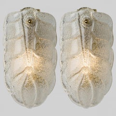 Several Wall Sconces Barovier & Toso Gold Glass Murano, Italy