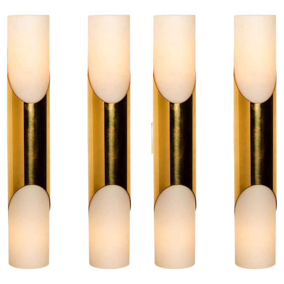 Eight Wall Lights in Opaline Glass by RAAK For Sale at 1stDibs