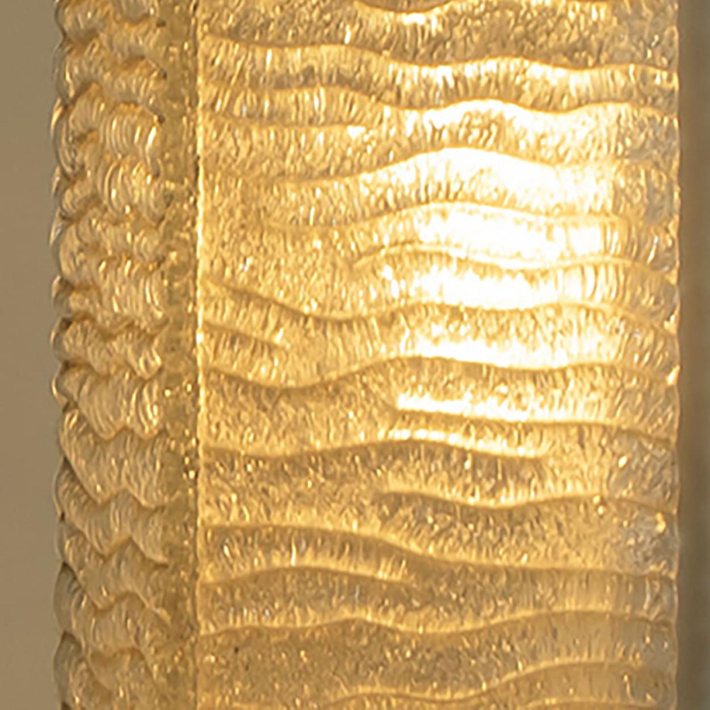 Plusieurs lampes murales XL structurées en verre Kaiser et métal blanc en vente 4