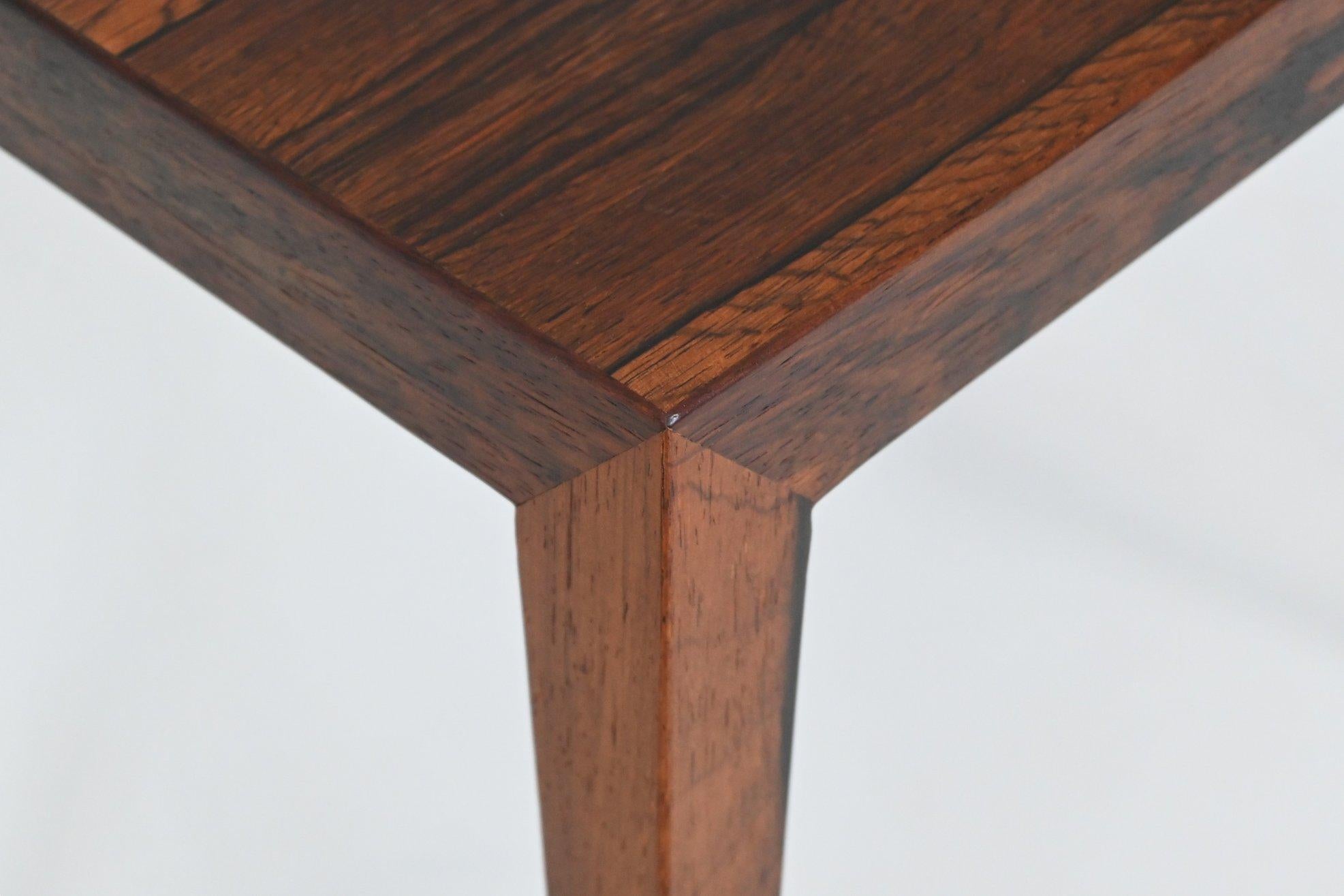 Severin Hansen #163 nesting tables in rosewood Haslev Denmark 1960 For Sale 9
