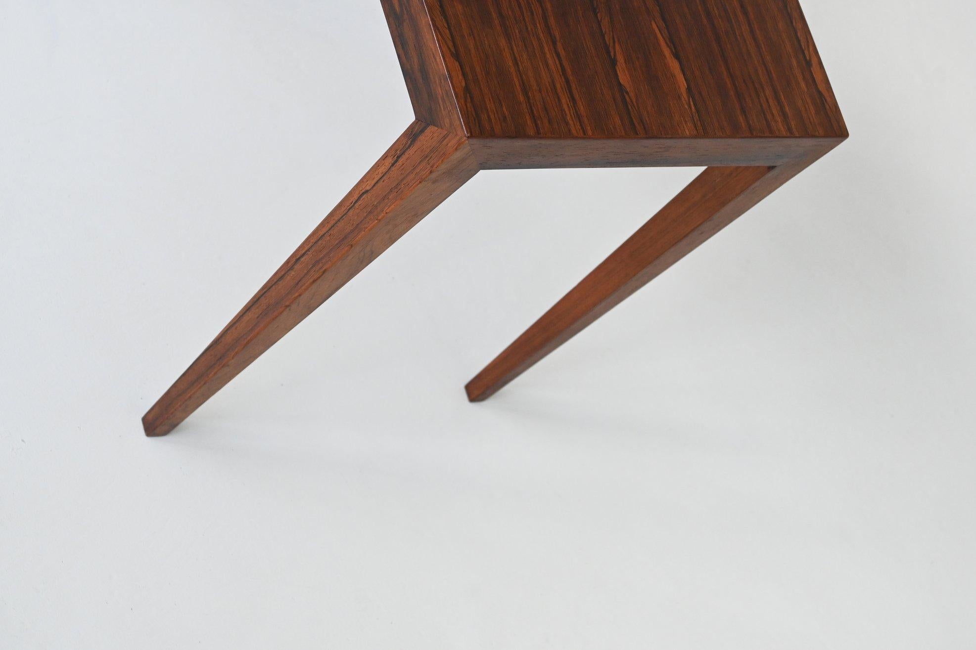 Severin Hansen #163 nesting tables in rosewood Haslev Denmark 1960 For Sale 11