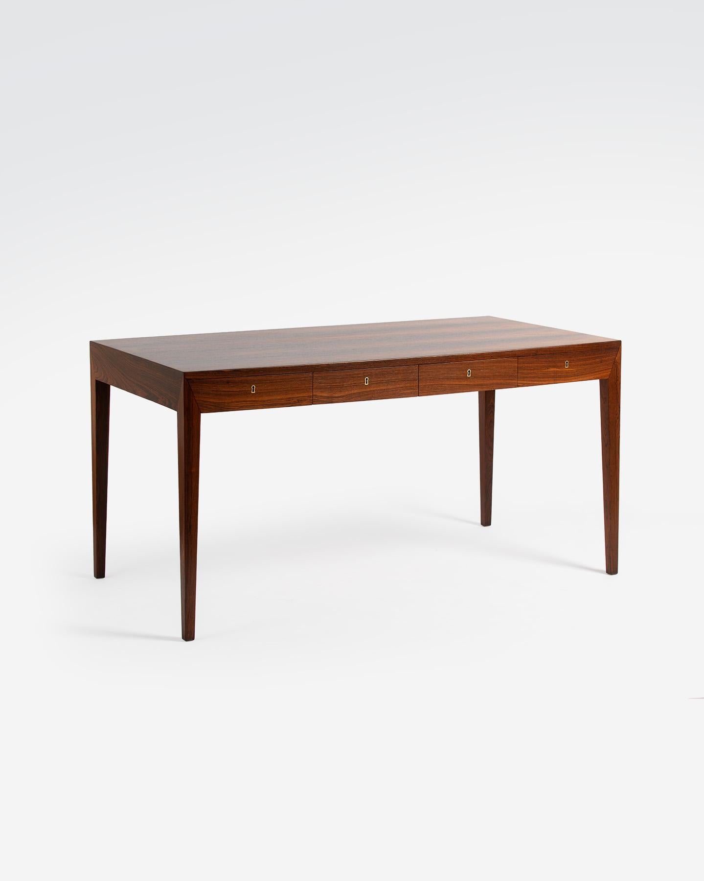 Scandinavian Modern Severin Hansen 1950s Danish Rosewood Desk For Sale