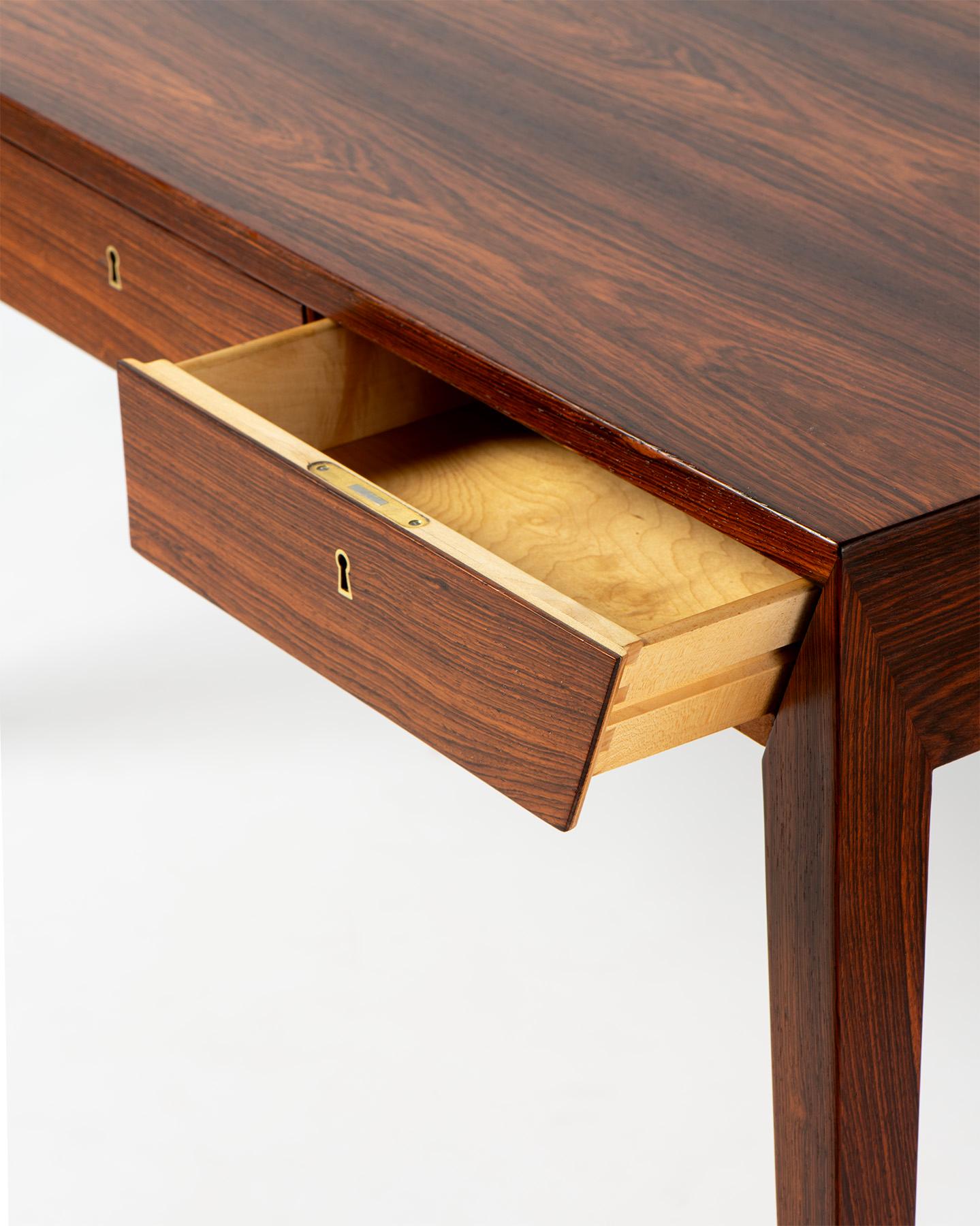 Mid-20th Century Severin Hansen 1950s Danish Rosewood Desk For Sale