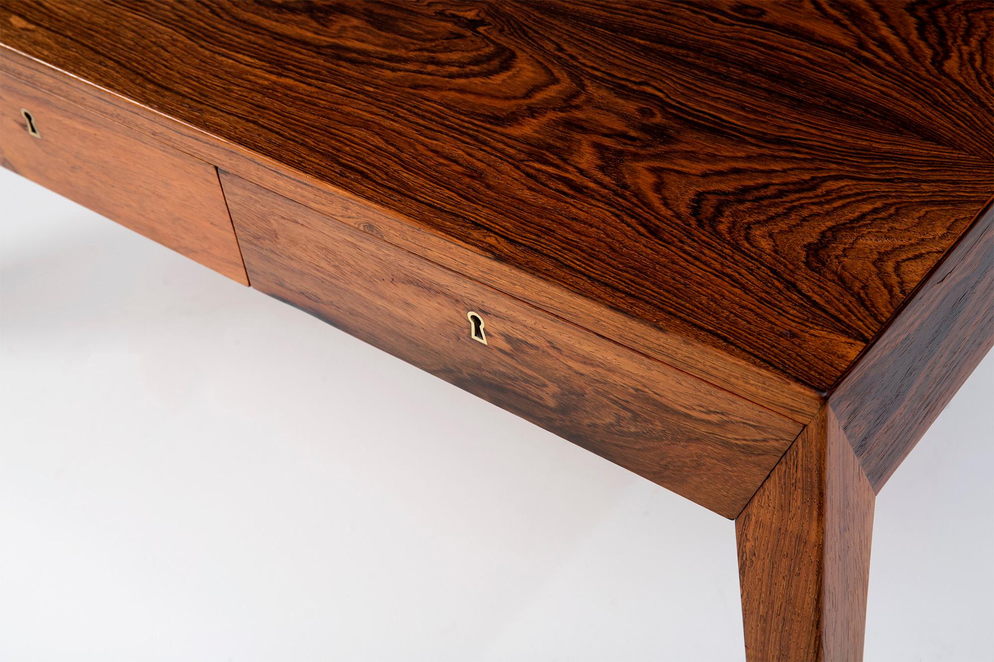 Severin Hansen 1950s Danish Rosewood Writing Desk 3