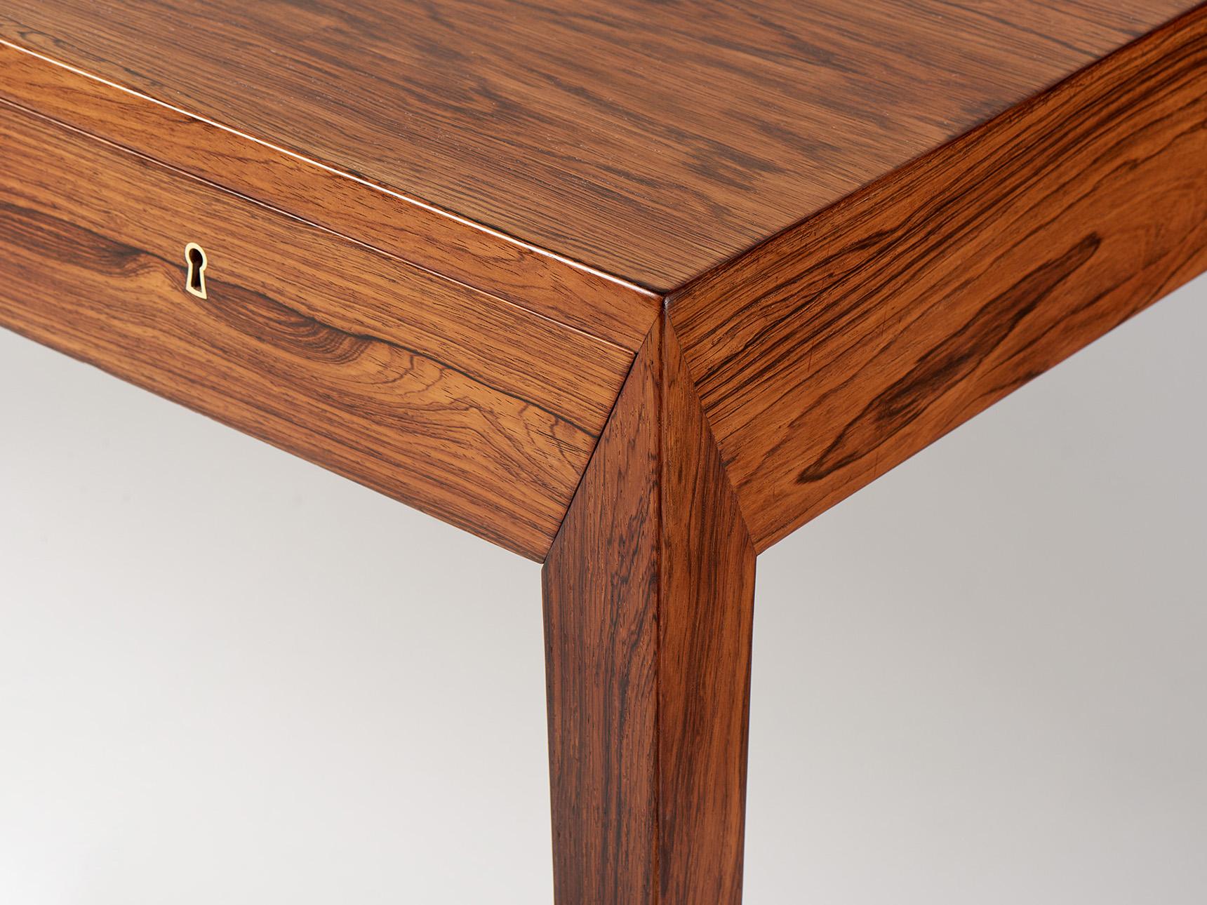 Scandinavian Modern Severin Hansen 1950s Danish Rosewood Writing Desk For Sale