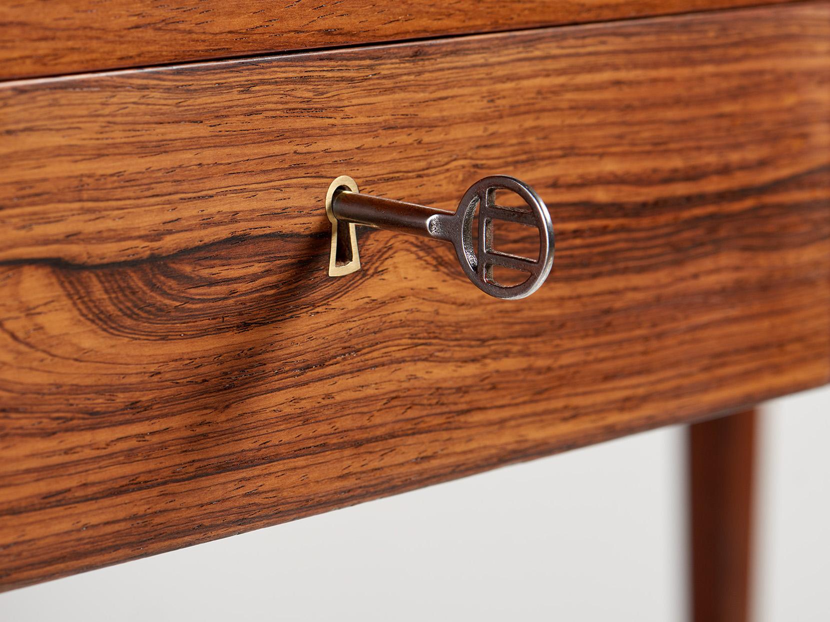 Veneer Severin Hansen 1950s Danish Rosewood Writing Desk For Sale