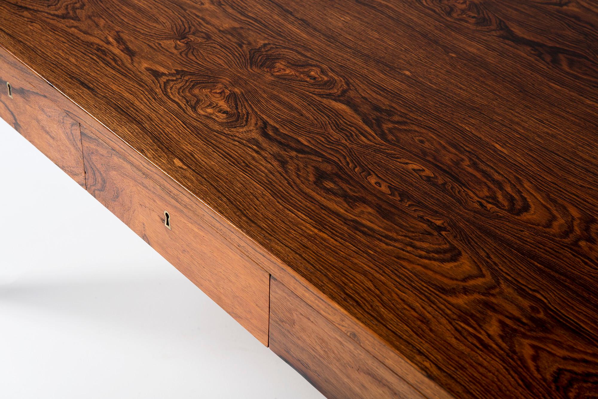 Veneer Severin Hansen 1950s Danish Rosewood Writing Desk