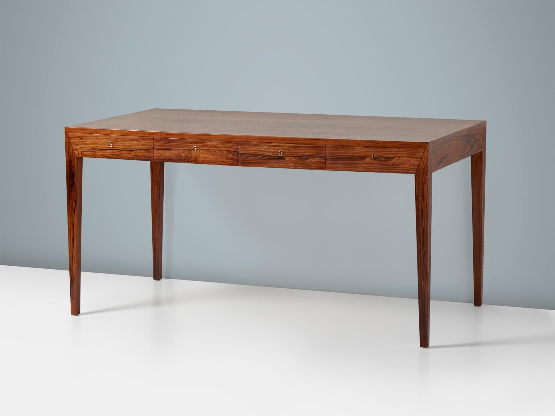 Severin Hansen 1950s Danish Rosewood Writing Desk For Sale 2