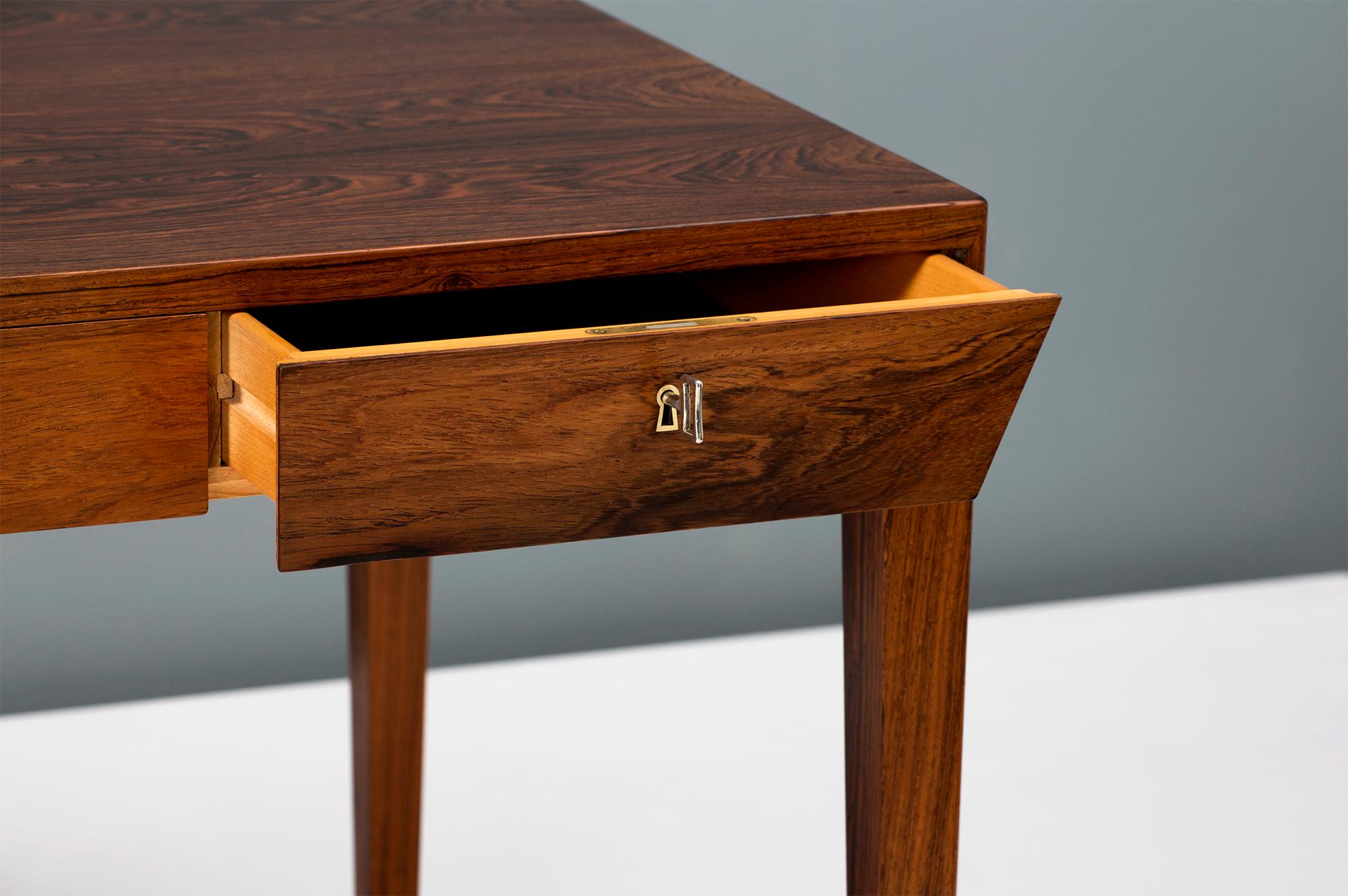 Severin Hansen 1950s Danish Rosewood Writing Desk 1