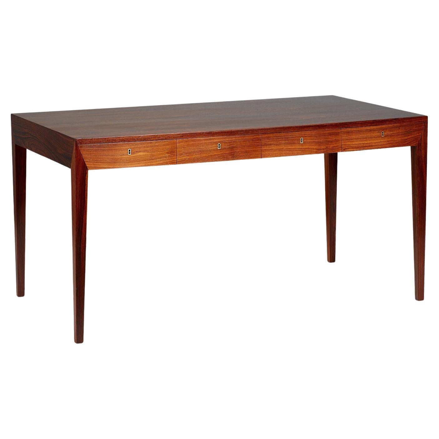 Severin Hansen 1950s Danish Rosewood Writing Desk