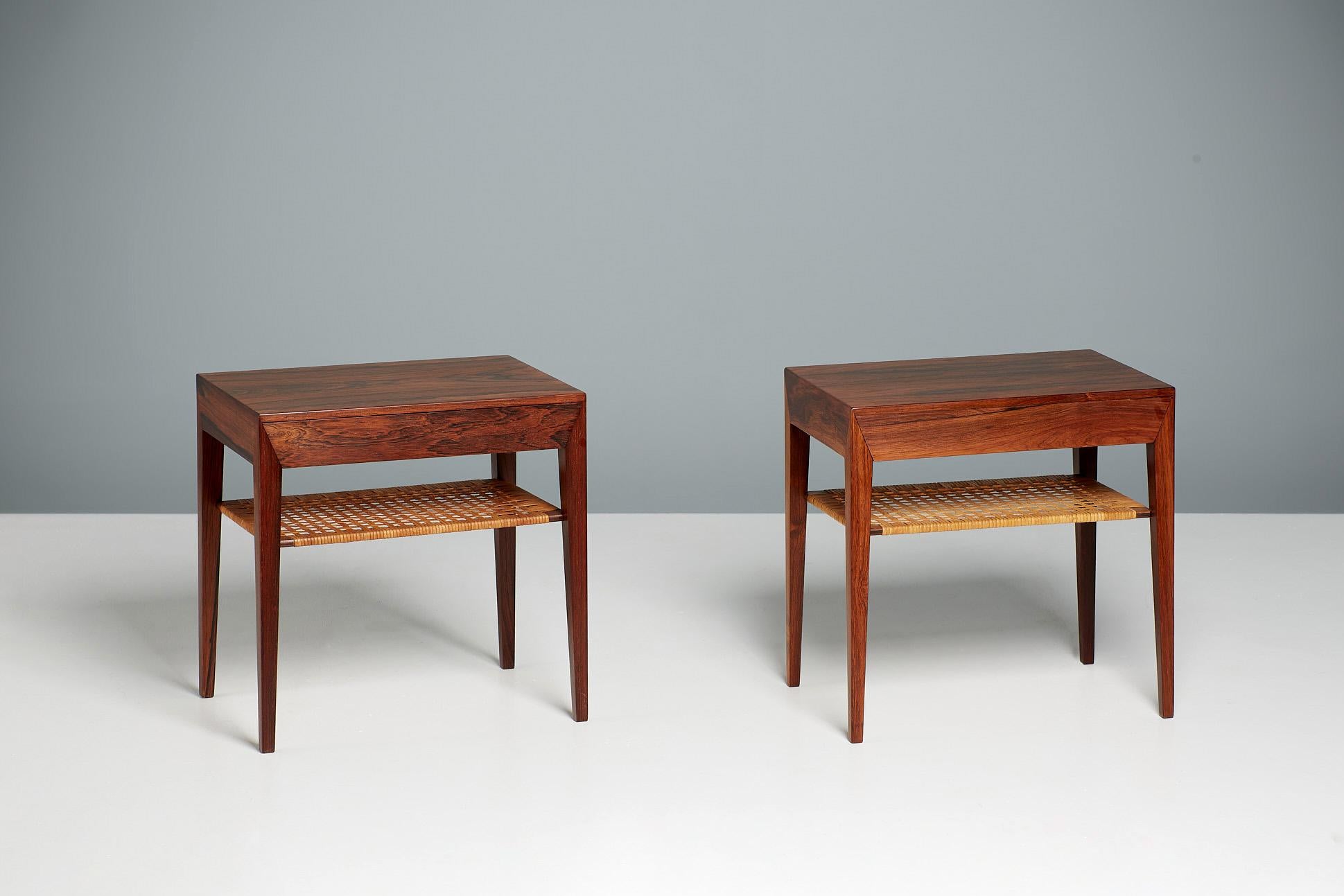 Scandinavian Modern Severin Hansen 1950s Rosewood Nightstands
