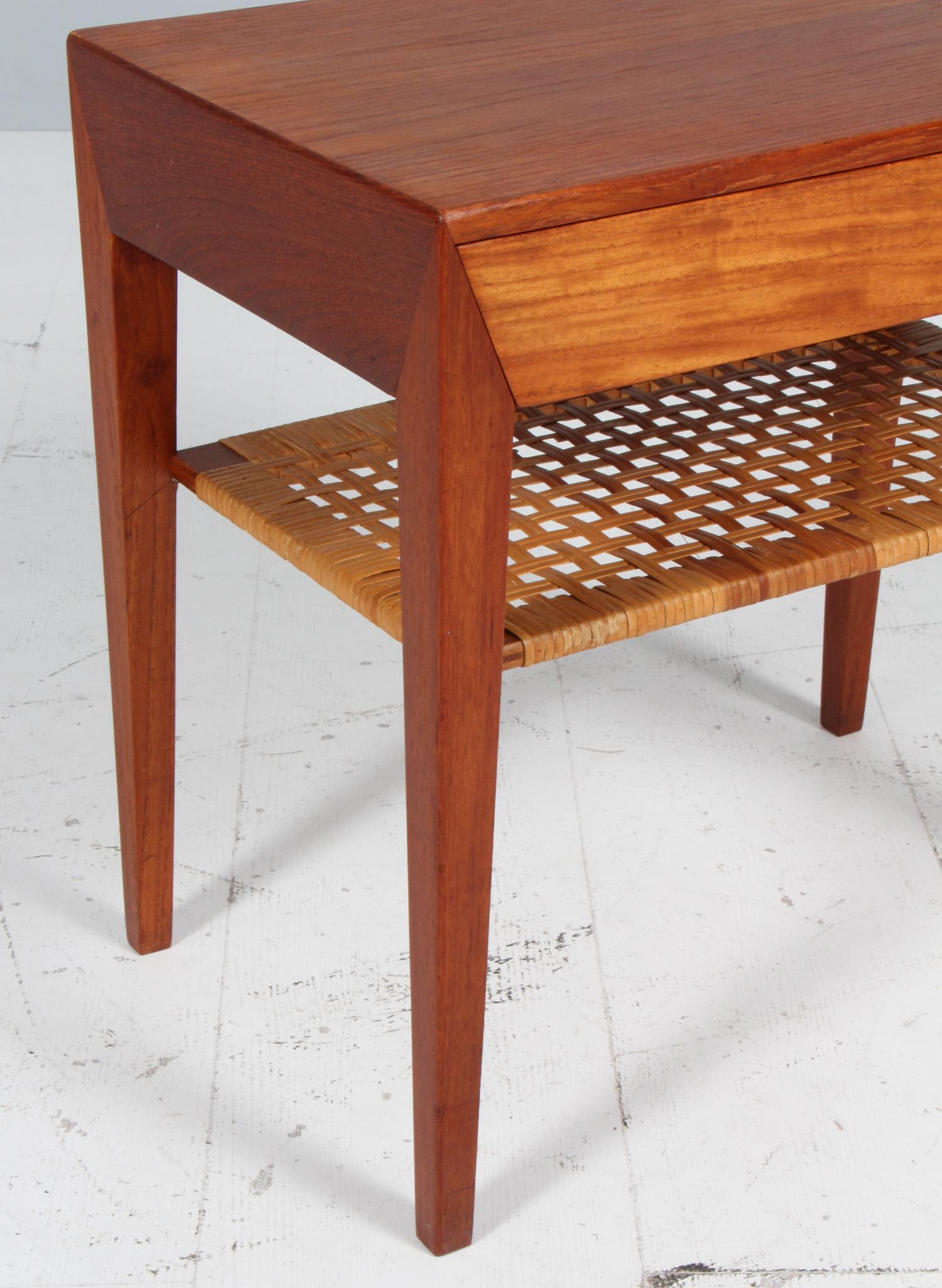 Danish Severin Hansen Bedside Table by Haslev Møbelsnedkeri in Denmark For Sale