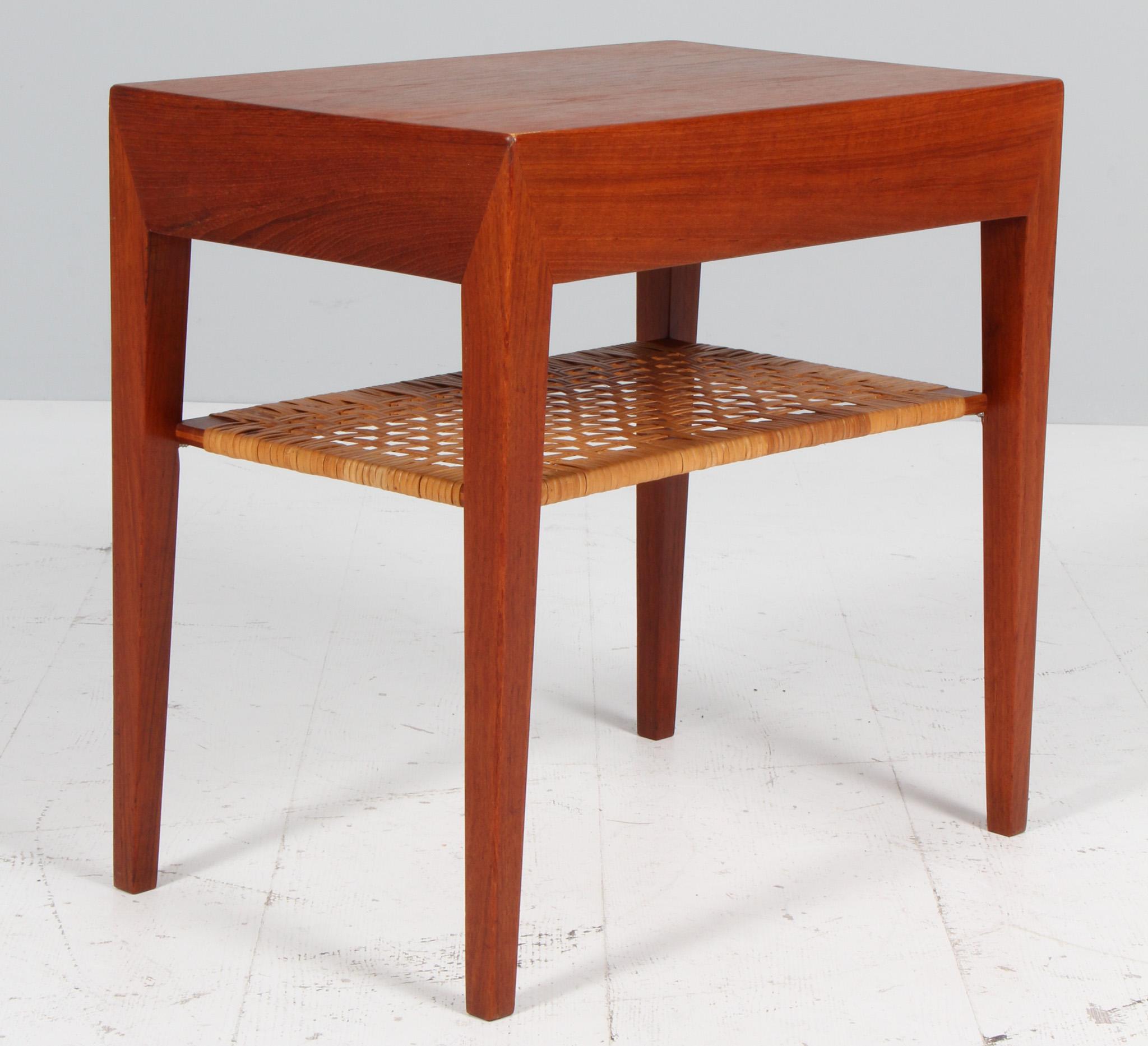 Mid-20th Century Severin Hansen Bedside Table by Haslev Møbelsnedkeri in Denmark For Sale