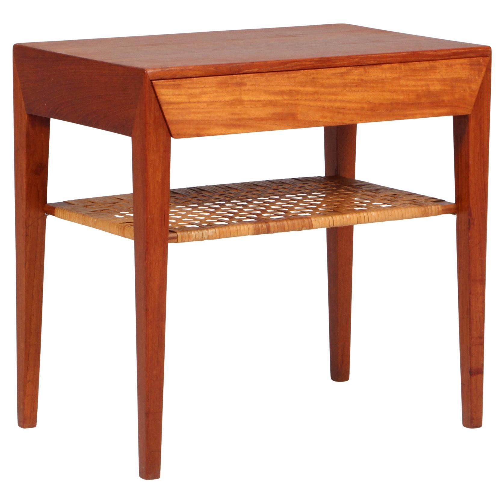 Severin Hansen Bedside Table by Haslev Møbelsnedkeri in Denmark For Sale