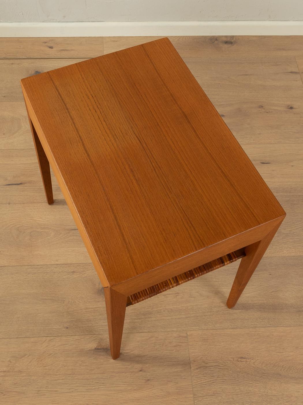 Mid-20th Century Severin Hansen bedside table with drawer, 1950s For Sale