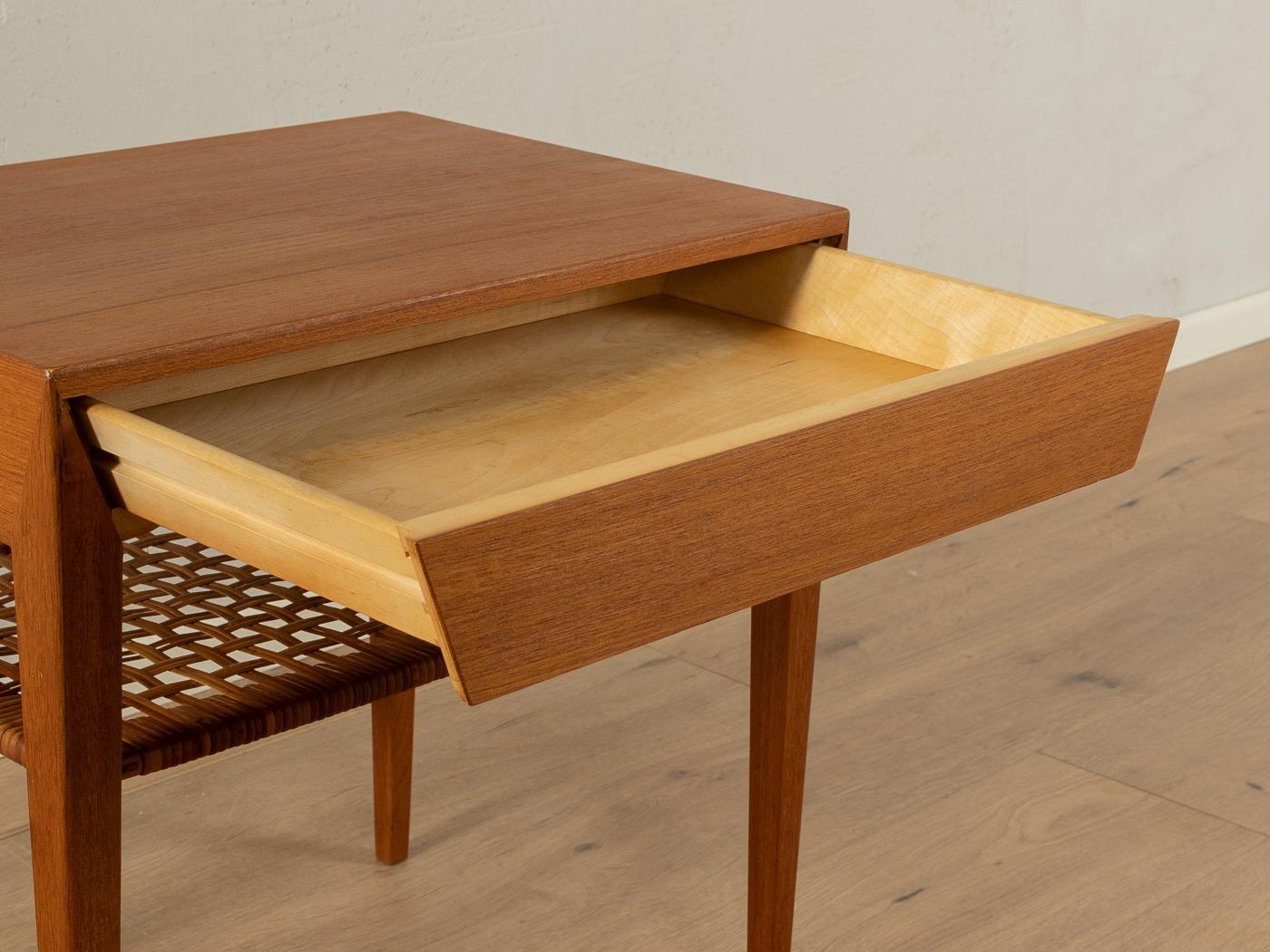 Severin Hansen bedside table with drawer, 1950s For Sale 1