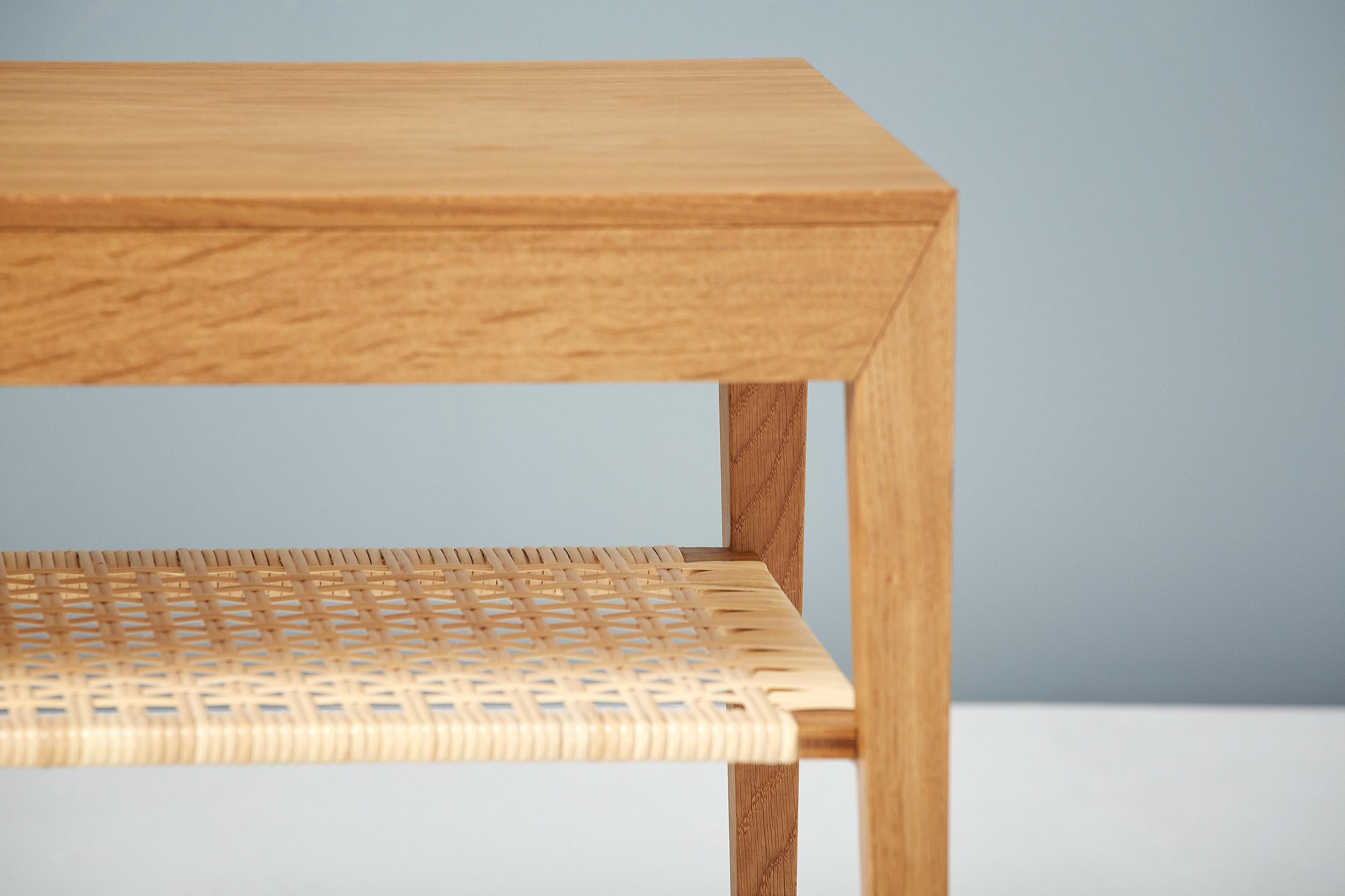 Severin Hansen Tables de nuit en Oak Oak avec étagère en rotin en vente 3