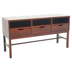 Severin Hansen Cabinet, Console with Ceramic Top, Haslev Denmark