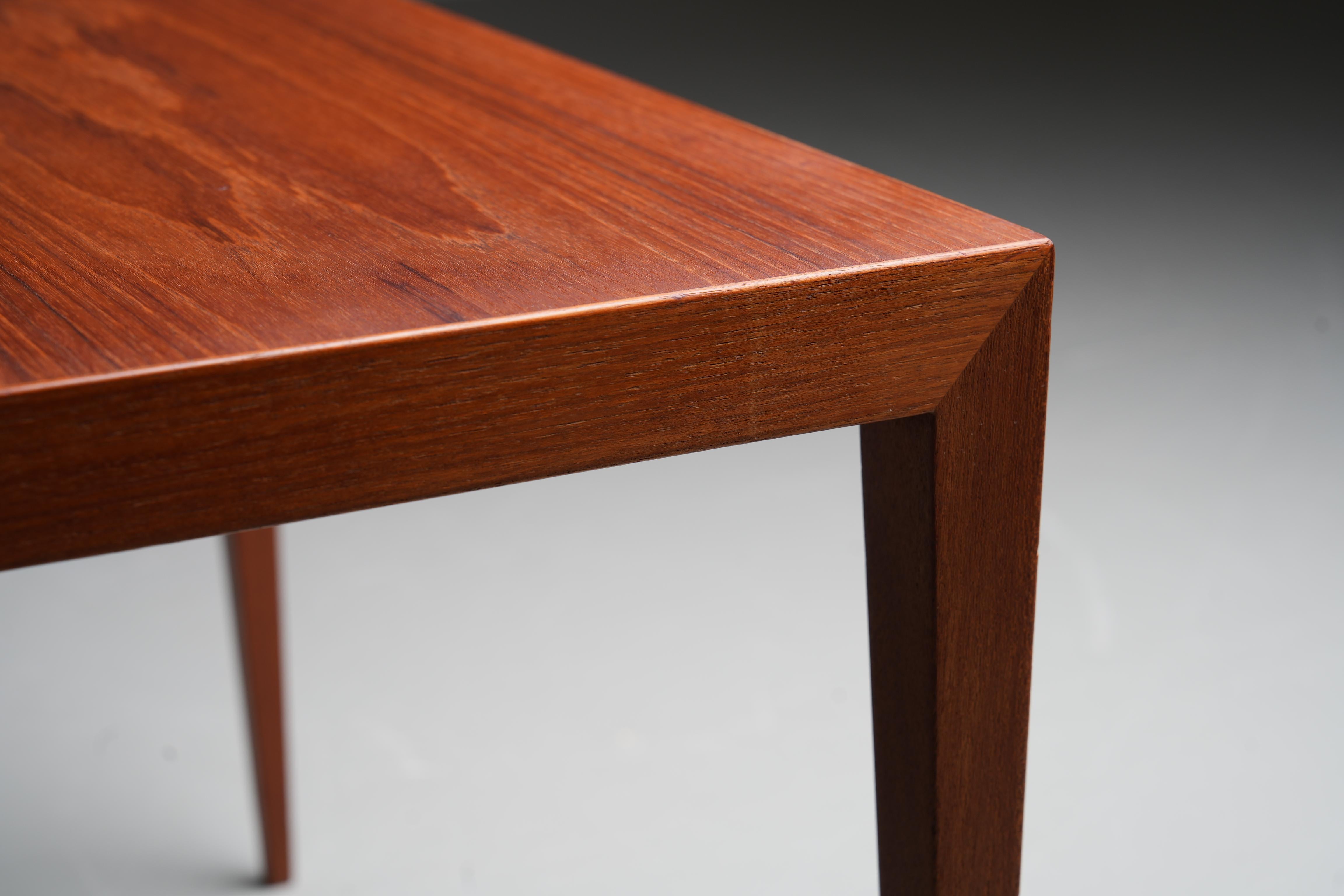 Mid-20th Century Severin Hansen Coffee Table by Bovenkamp (marked) in Wood, Denmark, 1960's For Sale