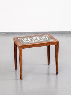 Severin Hansen Coffee Table with Ceramic Tile Top, 1960s