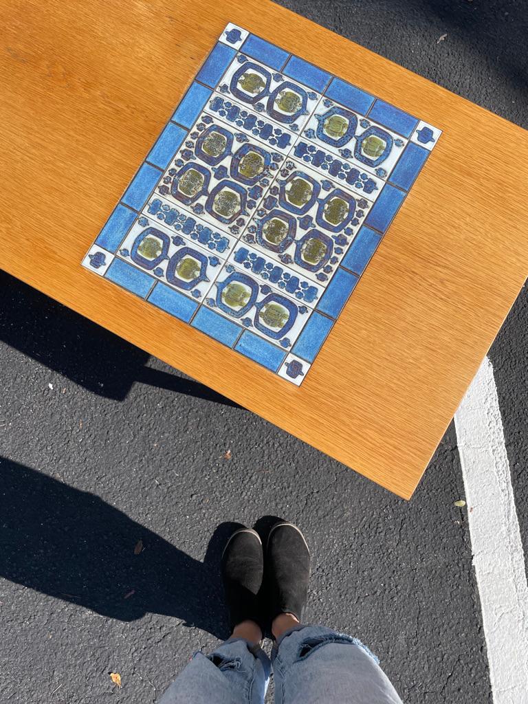 Severin Hansen Danish Modern Coffee Table with Tile In Good Condition For Sale In Fort Lauderdale, FL