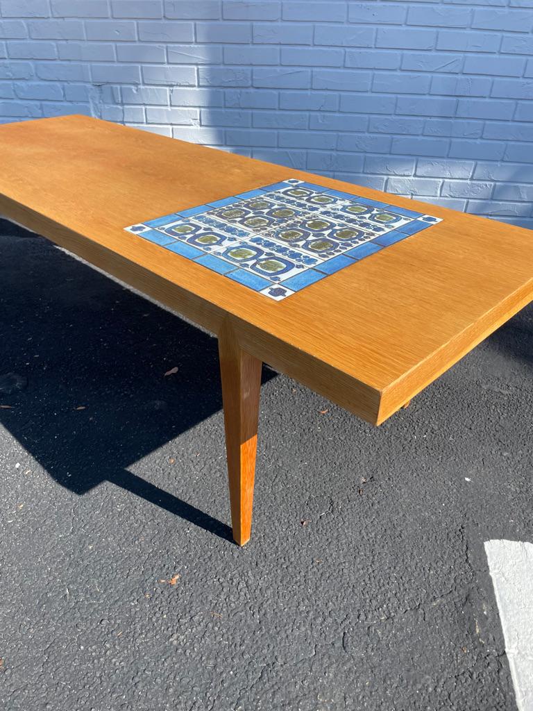 20th Century Severin Hansen Danish Modern Coffee Table with Tile For Sale