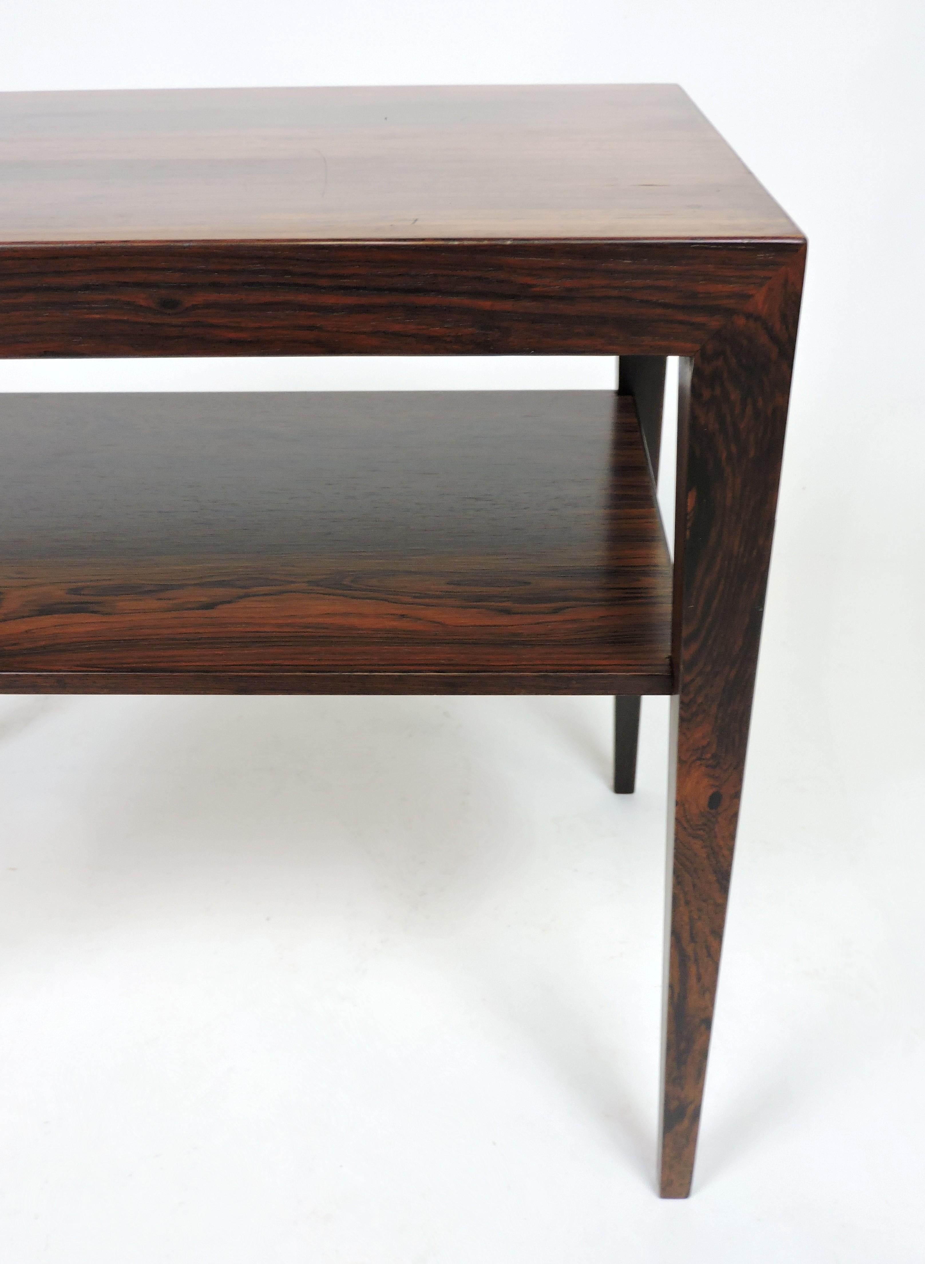 Severin Hansen Danish Modern Rosewood End Table or Night Stand 5