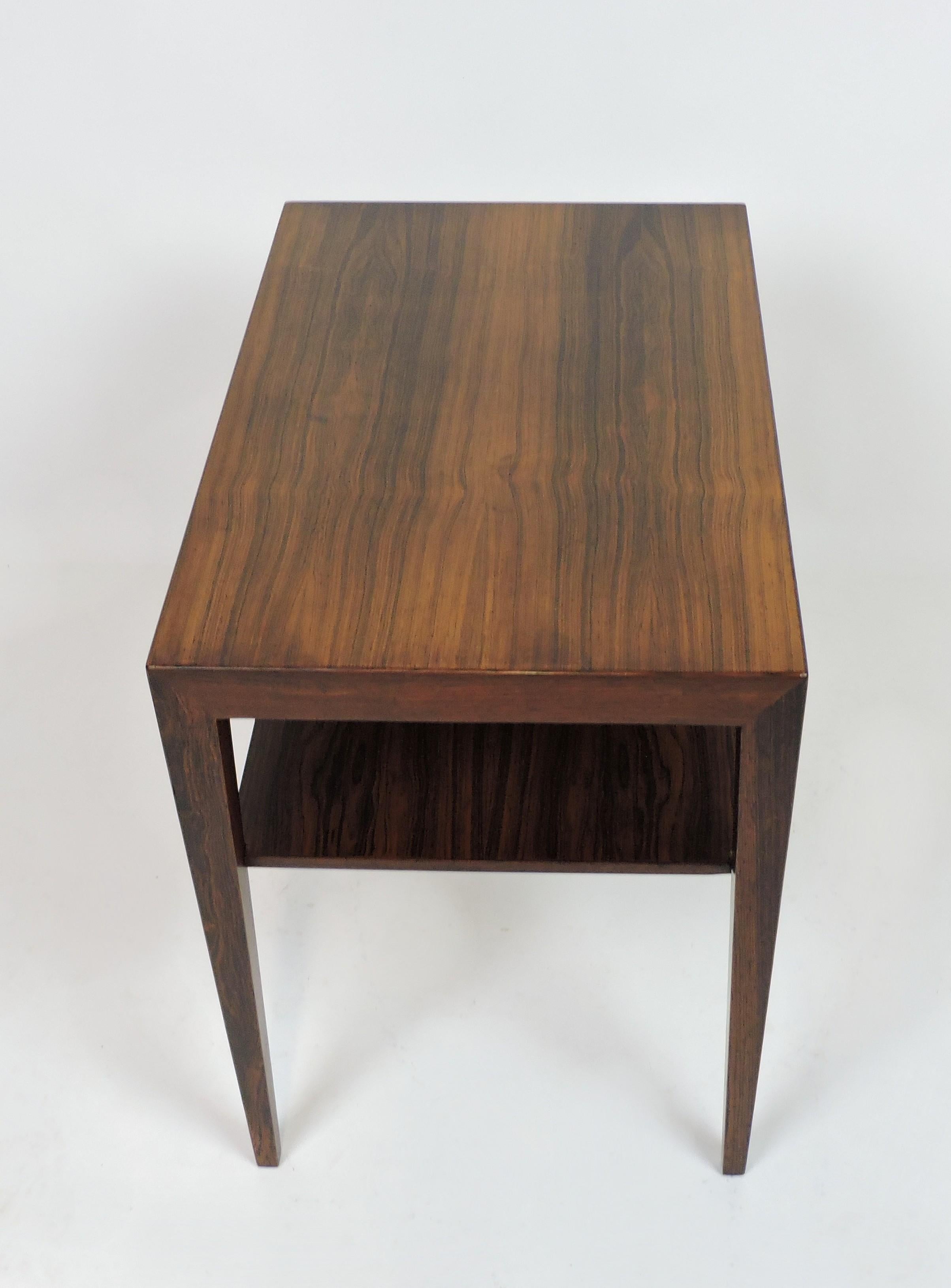 Mid-20th Century Severin Hansen Danish Modern Rosewood End Table or Night Stand
