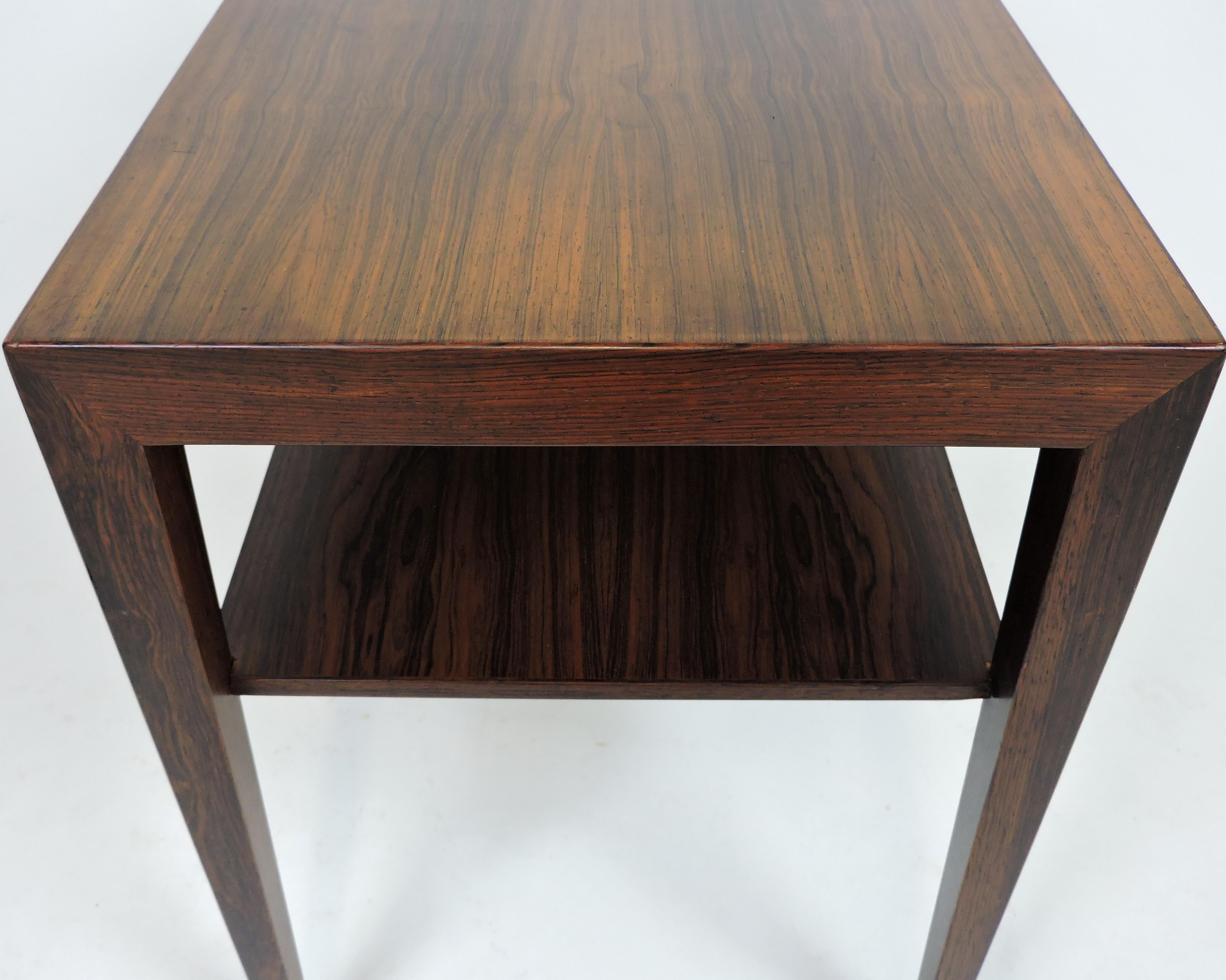 Severin Hansen Danish Modern Rosewood End Table or Night Stand 2