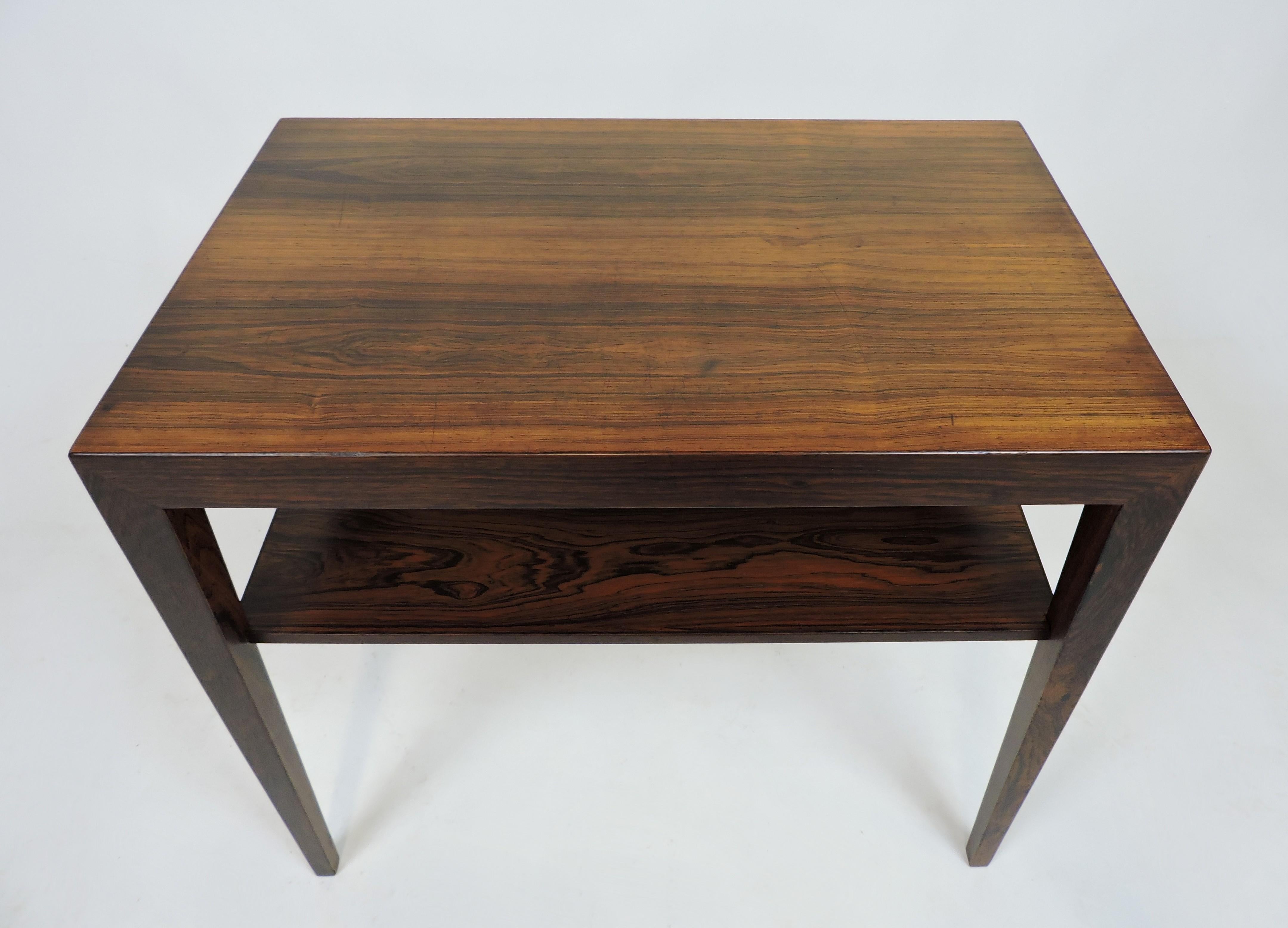 Severin Hansen Danish Modern Rosewood End Table or Night Stand 3