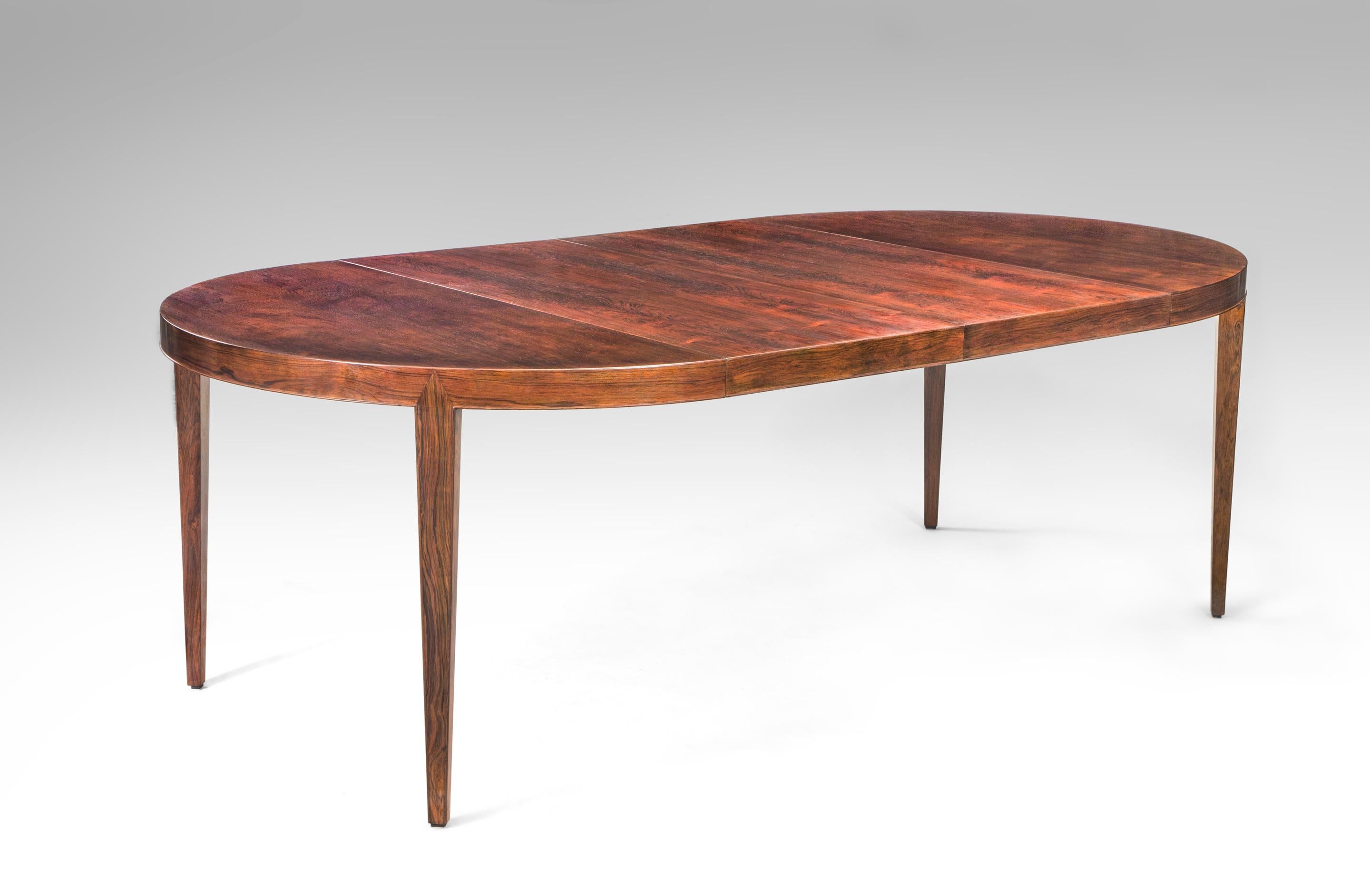 Mid-20th Century Severin Hansen Danish Rosewood Expandable Center or Dining Table