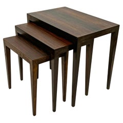 Severin Hansen Danish Rosewood Nesting Tables Ca. 1960s