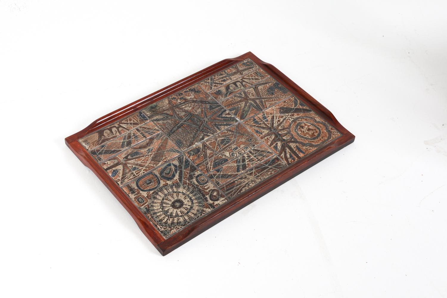 Severin Hansen Danish Rosewood Serving Cart w/ Royal Copenhagen Tiles C.1970's For Sale 9