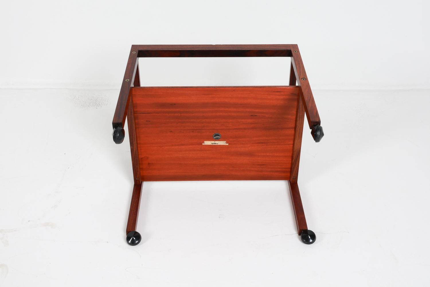 Severin Hansen Danish Rosewood Serving Cart w/ Royal Copenhagen Tiles C.1970's For Sale 13