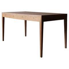 Severin Hansen, Desk, Solid Oak, Denmark, Haslev Furniture, 1950s
