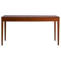 Severin Hansen, Desk, Teak, Brass, Denmark, 1960s