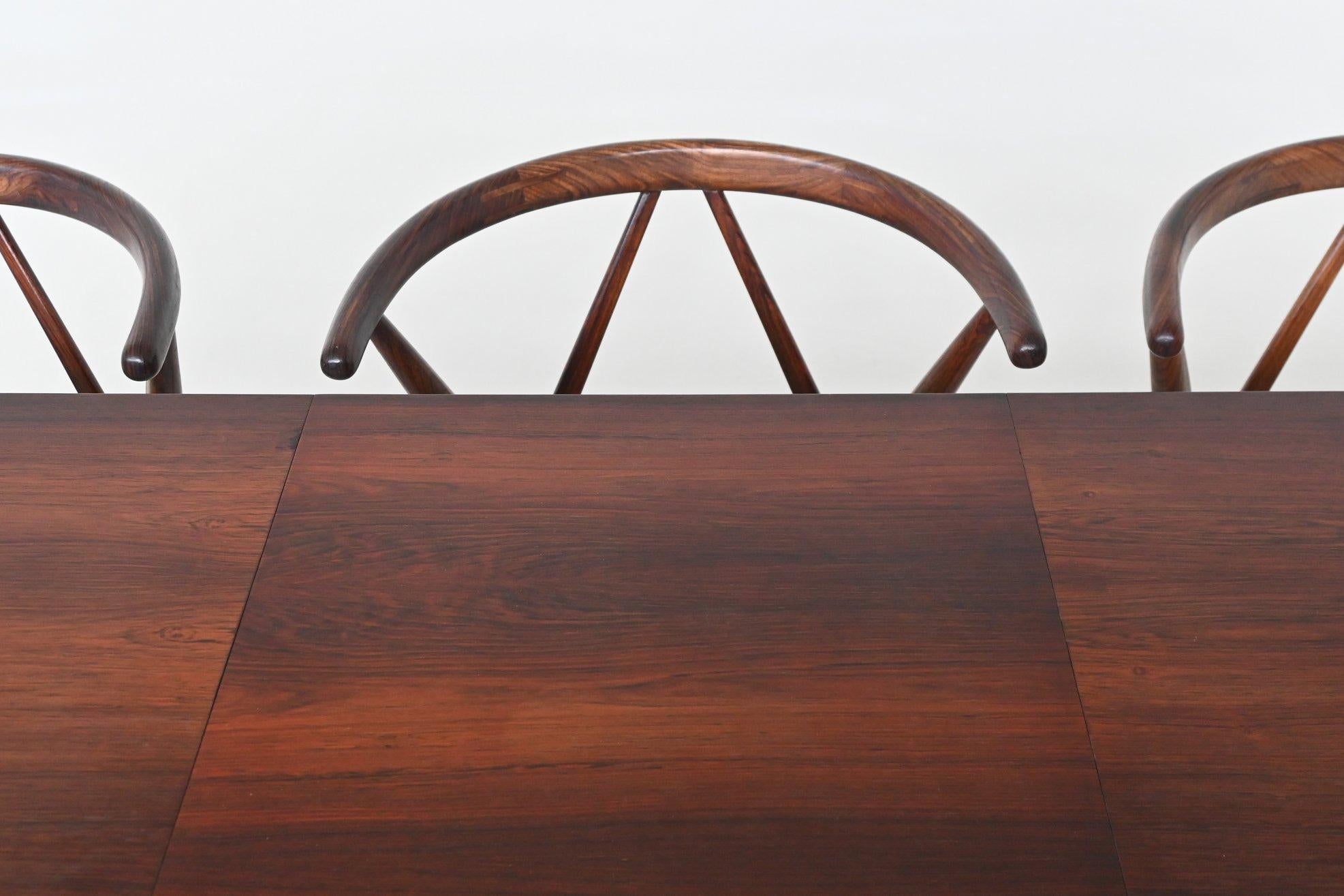 Severin Hansen dining table in rosewood Haslev Denmark 1960 en vente 5
