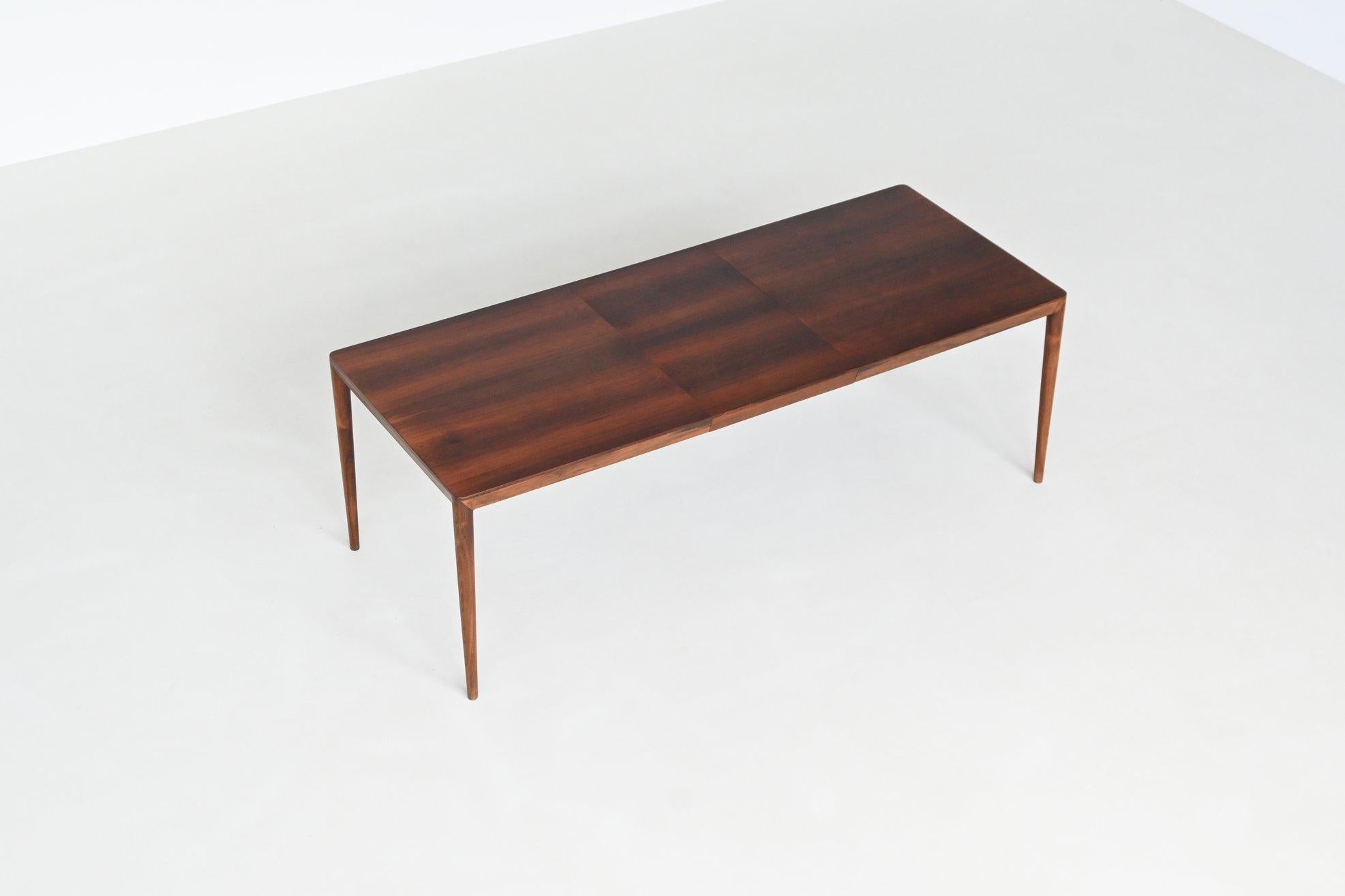 Severin Hansen dining table in rosewood Haslev Denmark 1960 en vente 7