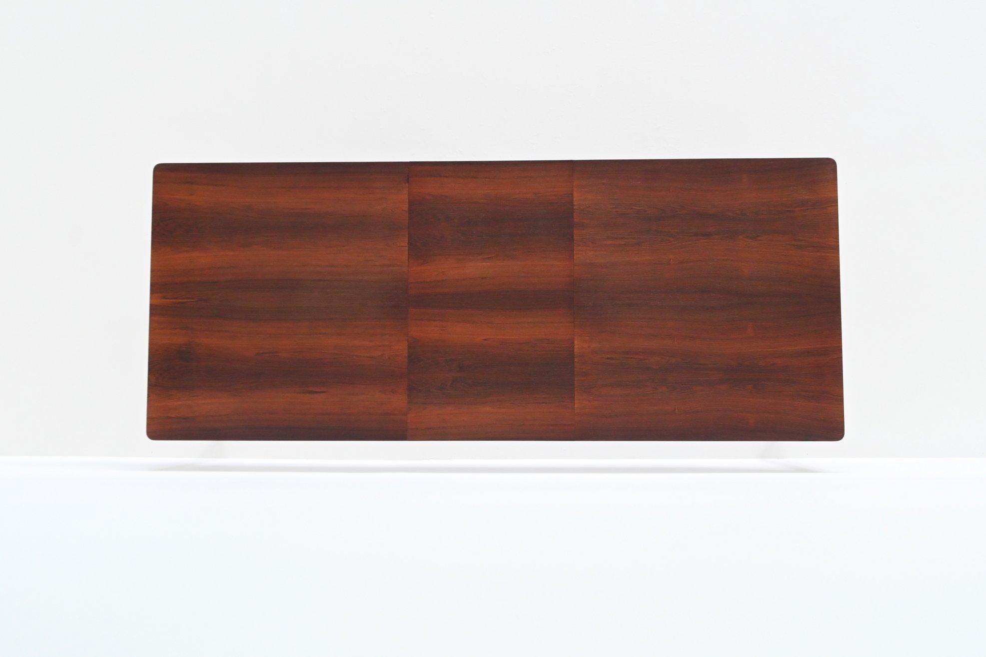Severin Hansen dining table in rosewood Haslev Denmark 1960 en vente 11