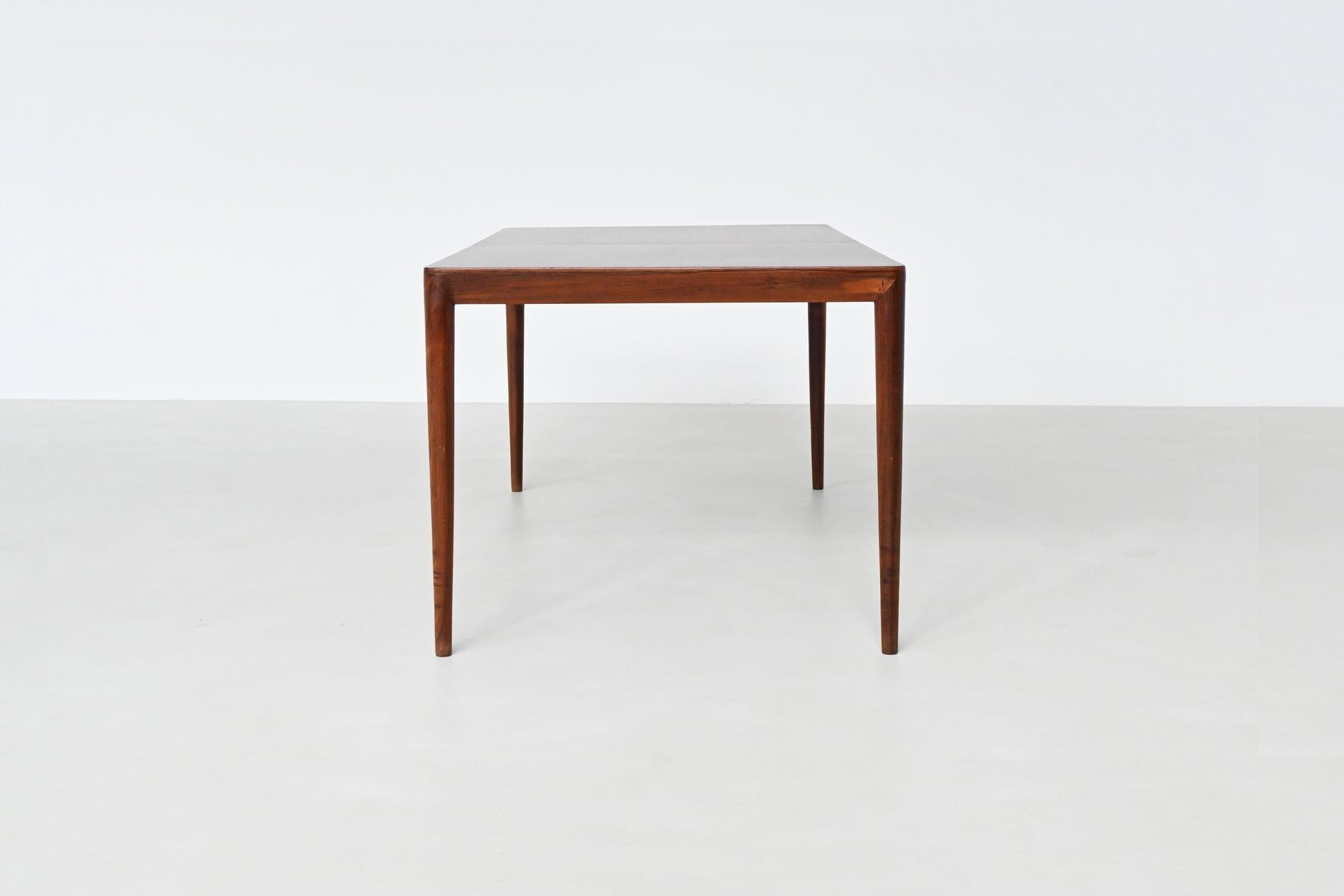 Milieu du XXe siècle Severin Hansen dining table in rosewood Haslev Denmark 1960 en vente