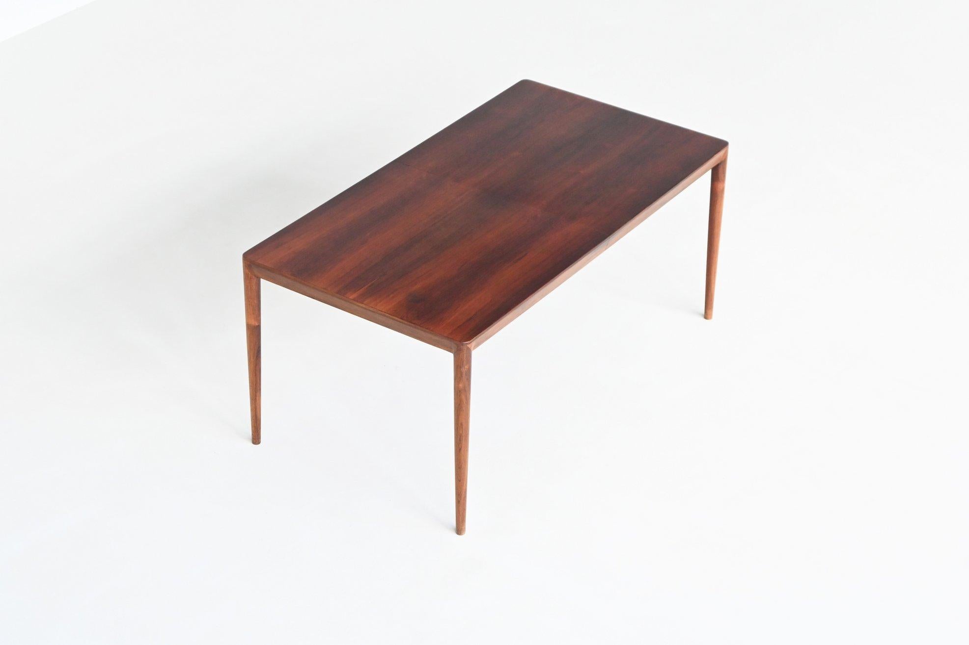 Severin Hansen dining table in rosewood Haslev Denmark 1960 en vente 1