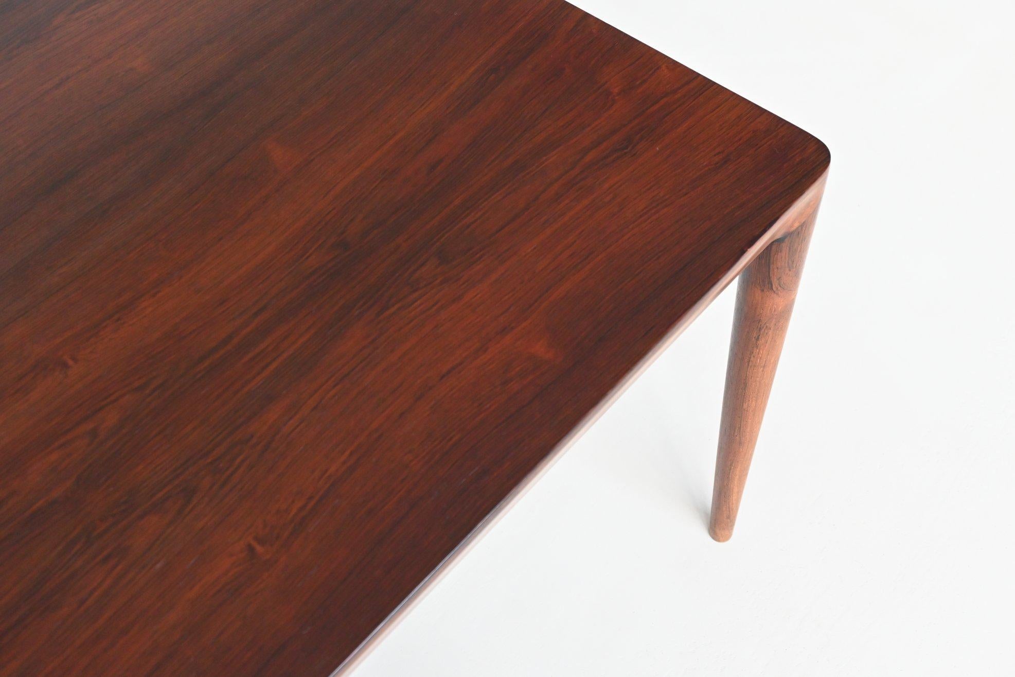 Severin Hansen dining table in rosewood Haslev Denmark 1960 en vente 2