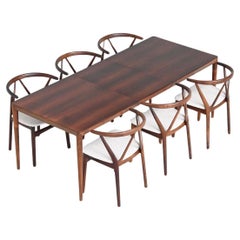 Severin Hansen dining table in rosewood Haslev Denmark 1960